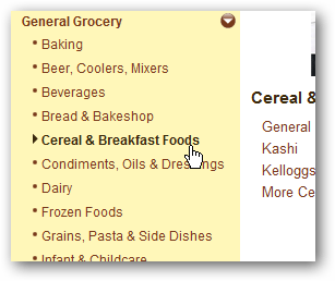 shop for groceries by type